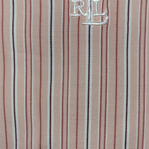 Lauren Ralph Lauren Plus-Size Striped Cotton Broadcloth Shirt NWT - Picture 4 of 6